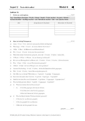 Modul 6 &ndash; Selbsttest