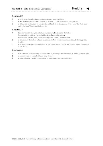 Modul 8 &ndash; L&ouml;sungen