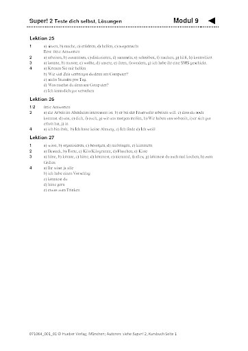 Modul 9 &ndash; L&ouml;sungen
