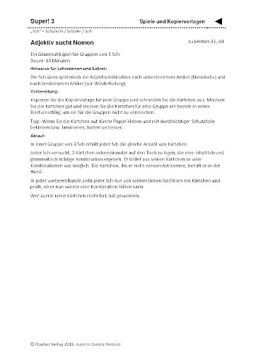 Spiele mit Kopiervorlagen