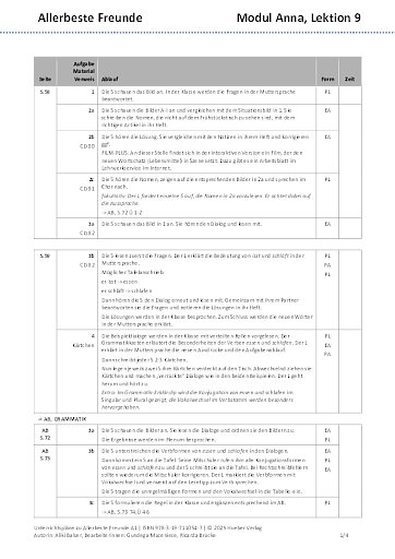 Unterrichtsplan