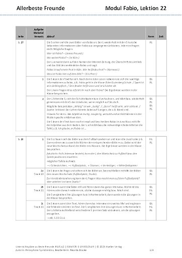 Unterrichtsplan