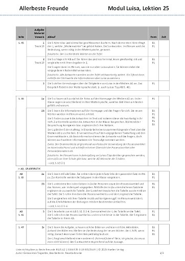 Unterrichtsplan