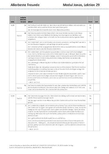 Unterrichtsplan