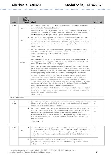 Unterrichtsplan