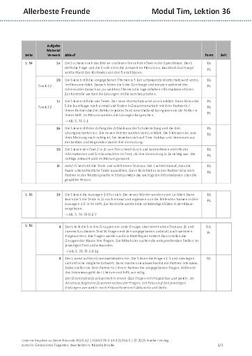 Unterrichtsplan