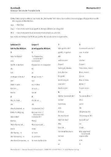 Glossar Deutsch-Franz&ouml;sisch