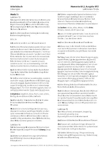 L&ouml;sungen (Ausgabe DTZ)