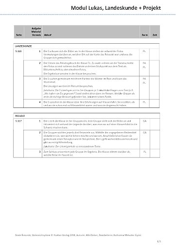Unterrichtsplan