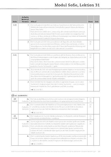 Unterrichtsplan