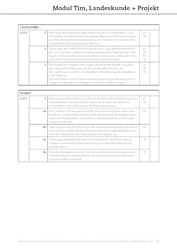 Unterrichtsplan