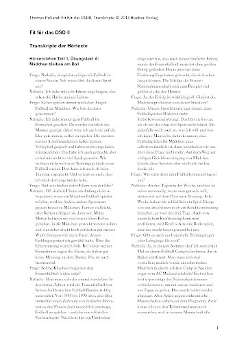 Transkripte der H&ouml;rtexte