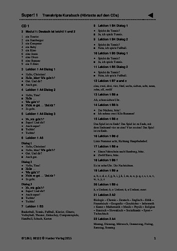 Kursbuch: Transkripte 