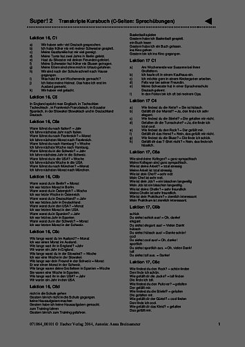 Kursbuch: Transkripte - C-Seiten