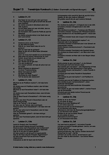 Kursbuch: Transkripte - C-Seiten