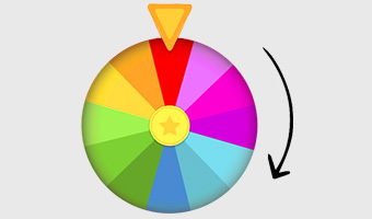 Illustration eines bunten Gl&uuml;cksrads